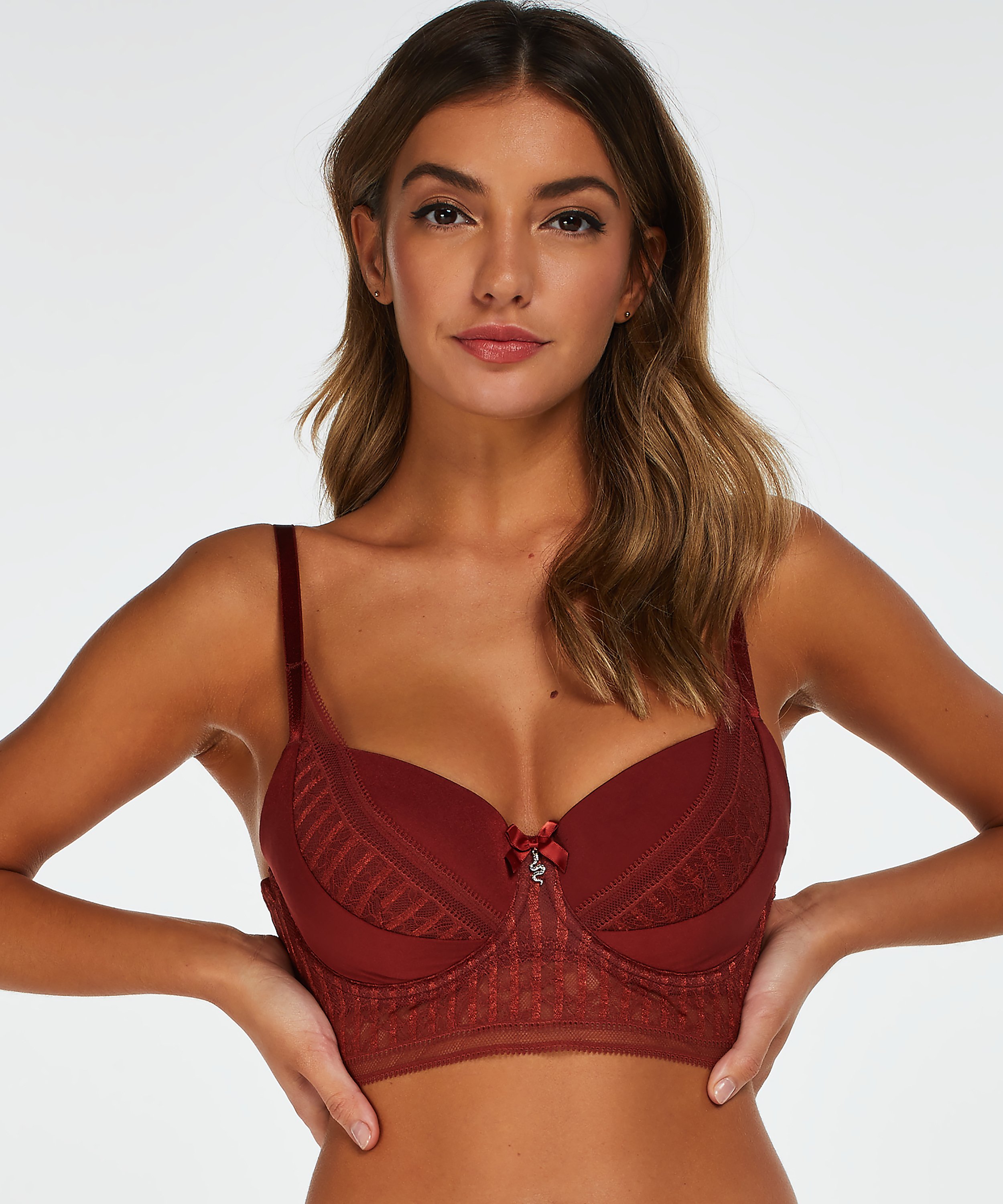 Formstøbt longline-bøjle-bh Winnie I AM, Rød, main