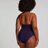 Badedragt Shaping Halter Scallop, blå