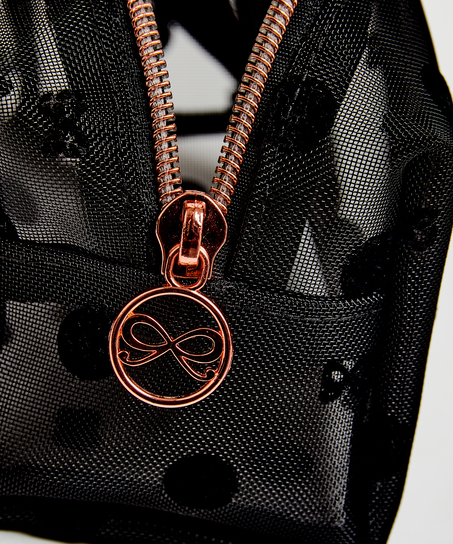 Dot Mesh makeuptaske, sort