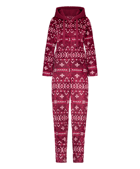 Onesie Flonel Fleece, r&oslash;d