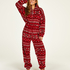 Flannel Fleece Onesie Fairisle, r&oslash;d