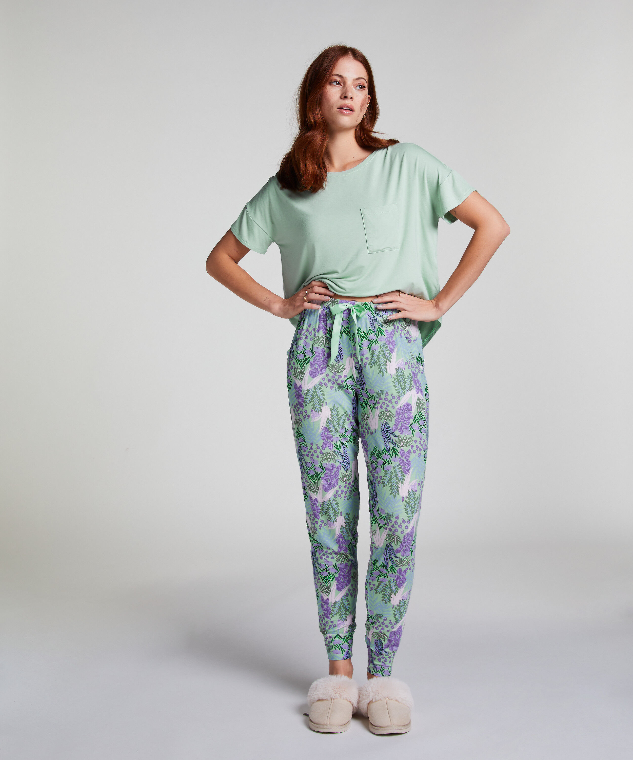 Jersey pyjamasbukser, Grøn