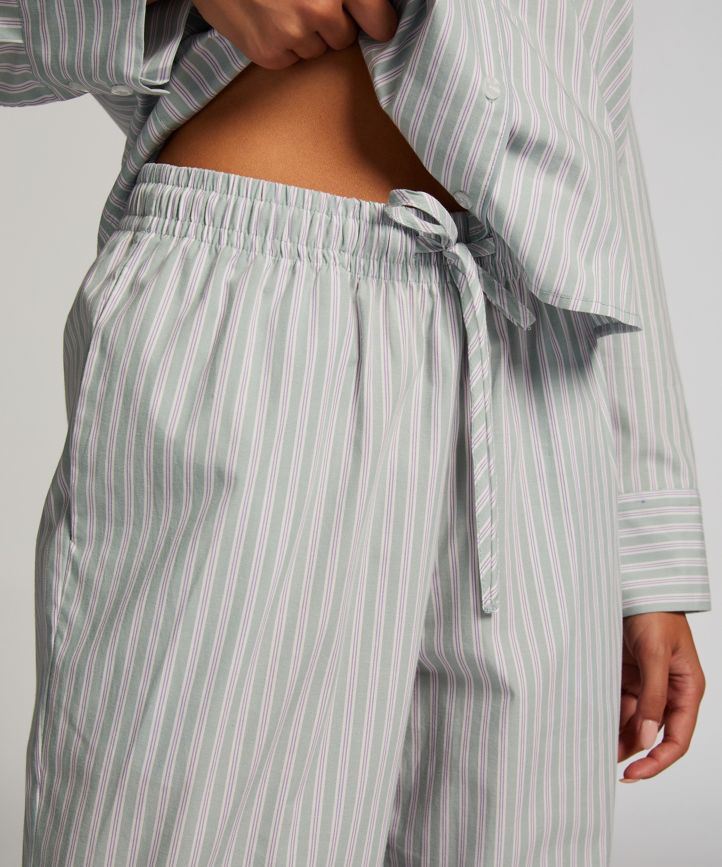 Pyjamasbukser Stripy, grøn, main