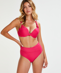 Luxe formstøbt bikinitop med bøjle Størrelse E +, pink