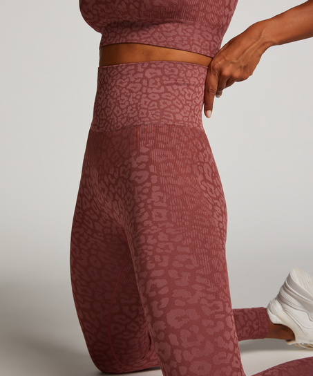 HKMX High waisted s&oslash;ml&oslash;se sportsleggings, Lyser&oslash;d