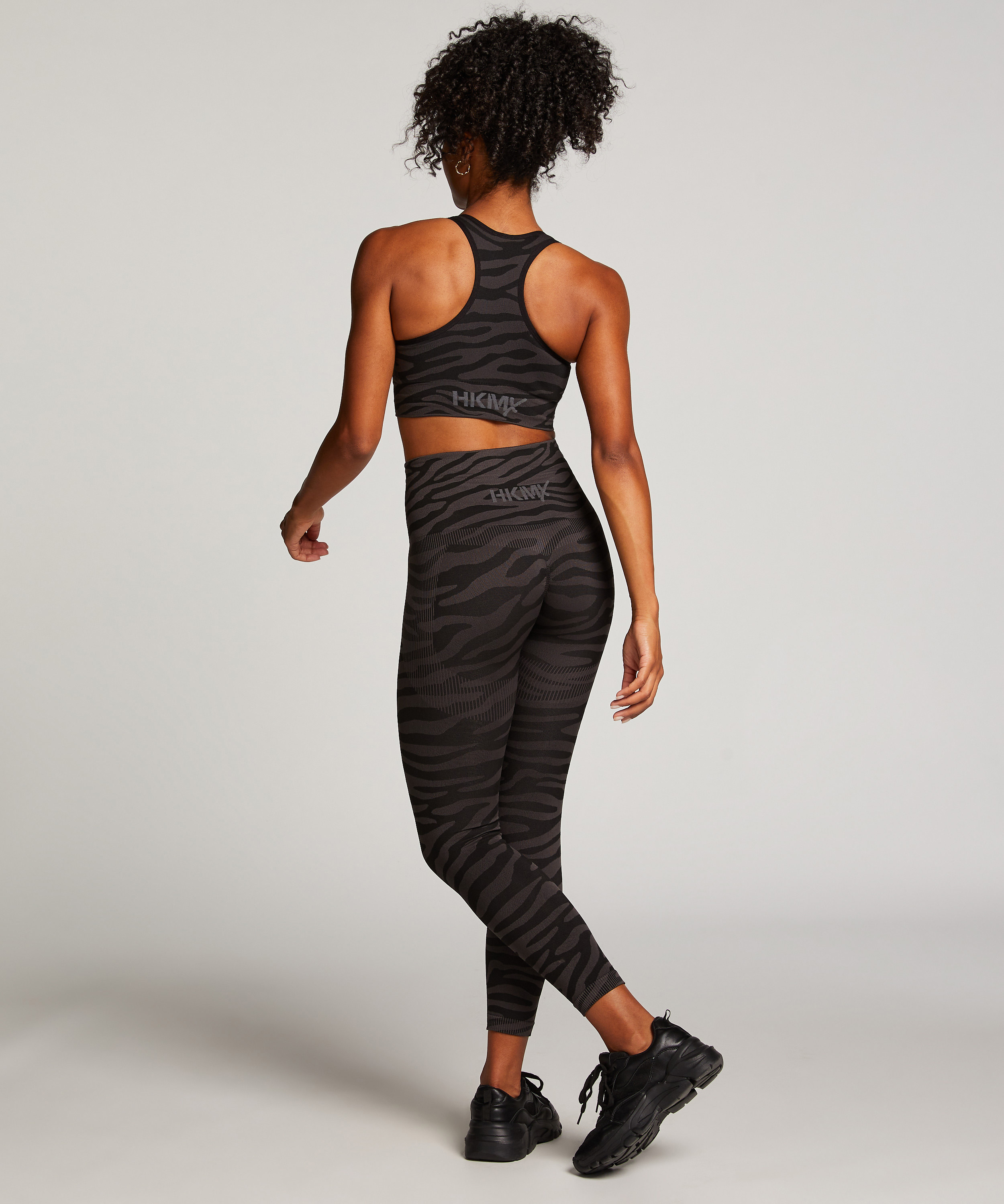 HKMX s&oslash;ml&oslash;se sportleggings med h&oslash;j talje, Sort, main