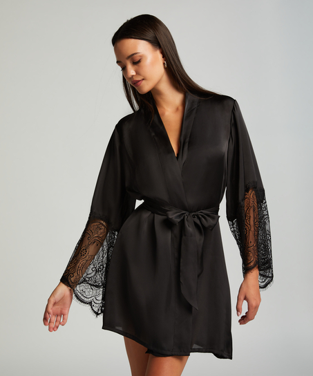 Kimono Satin, sort