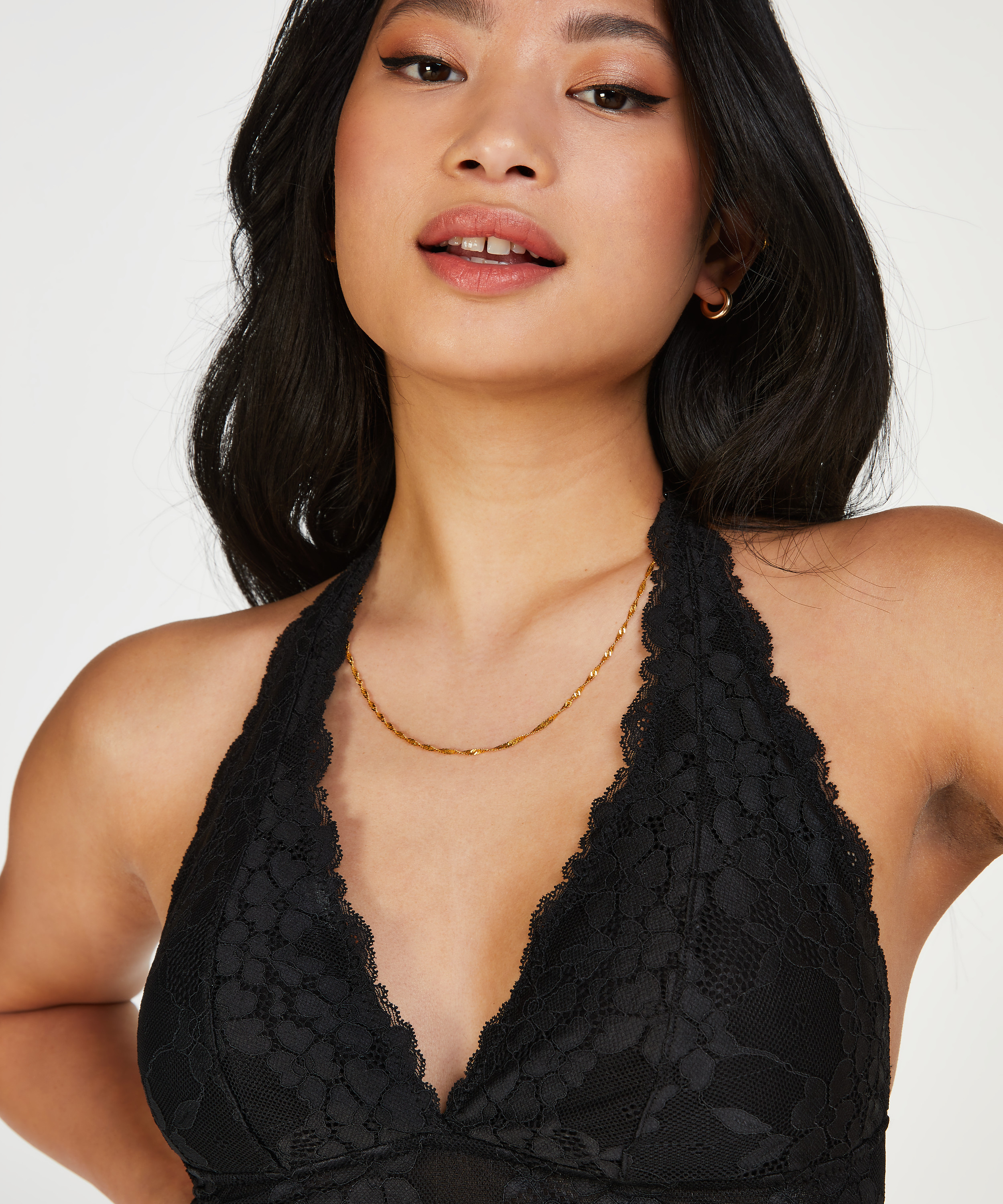 Rosalyn bralette med halterneck, Sort, main