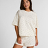 Pyjama Set Cotton Jersey Short, Hvid