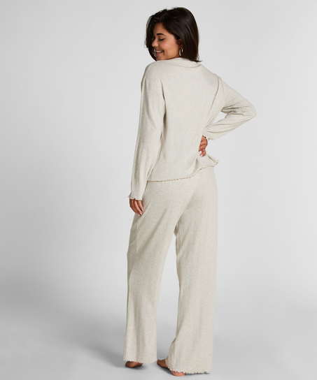 Pyjama Pant Loose Pointelle, Gr&aring;