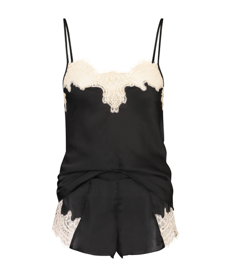 Pyjamassæt Satin, Sort