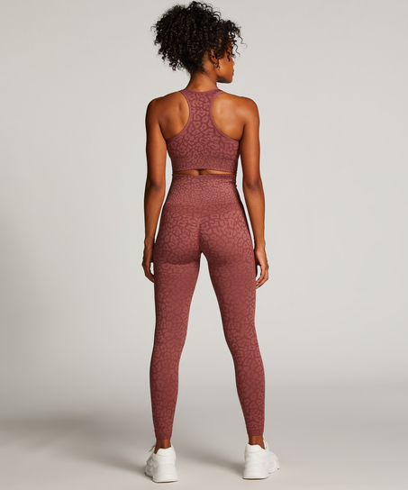 HKMX High waisted s&oslash;ml&oslash;se sportsleggings, Lyser&oslash;d