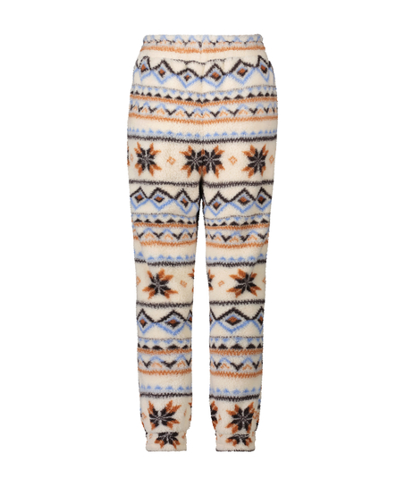 Joggingbukser Fleece, Hvid