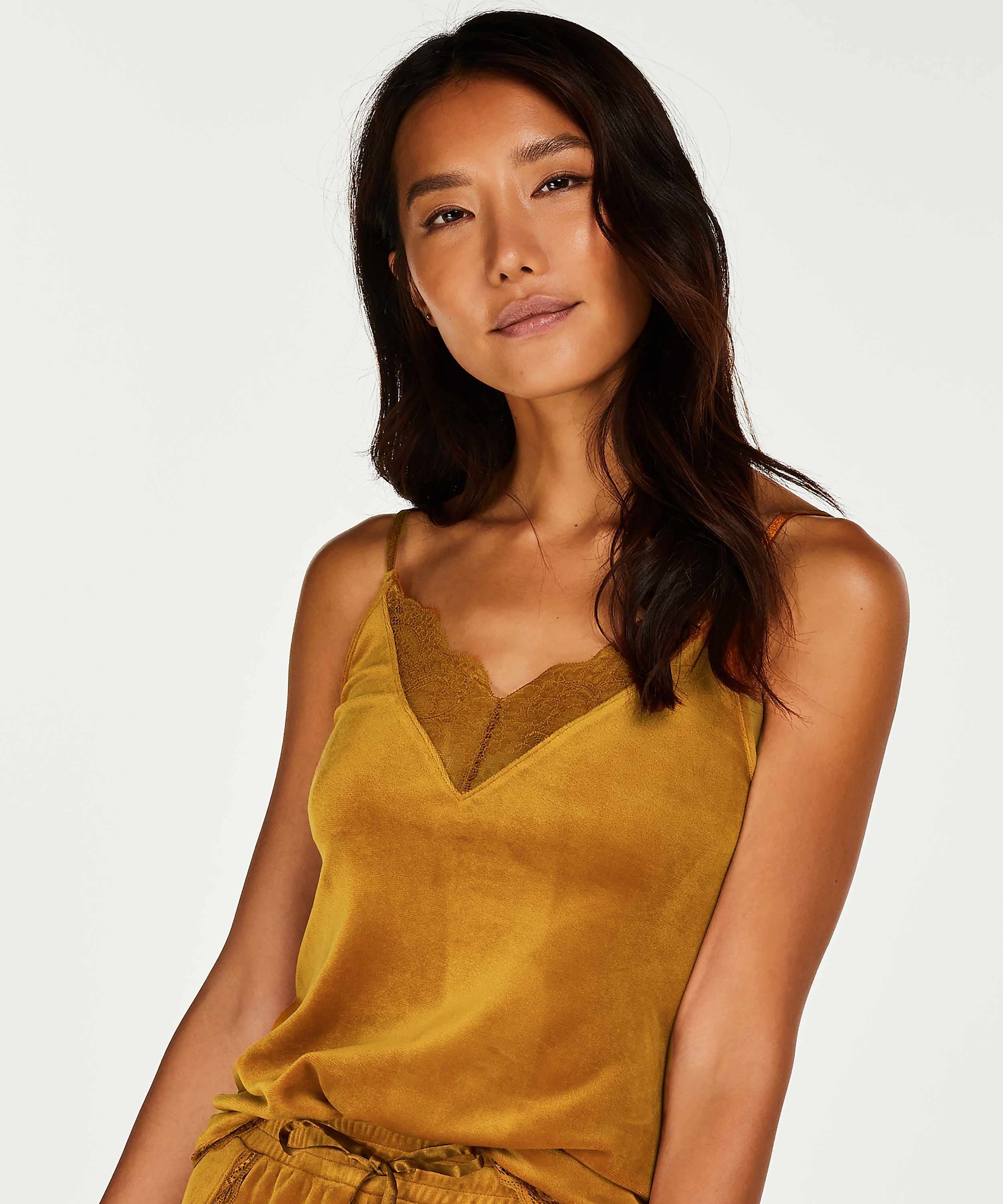 Velours Lace cami, Gul, main