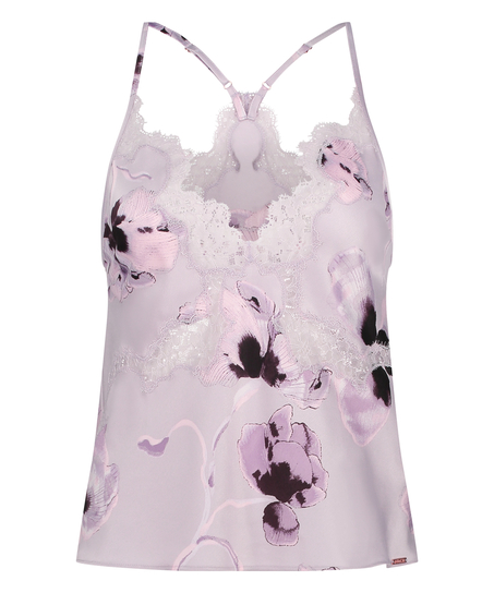 Cami top Satin, Lilla