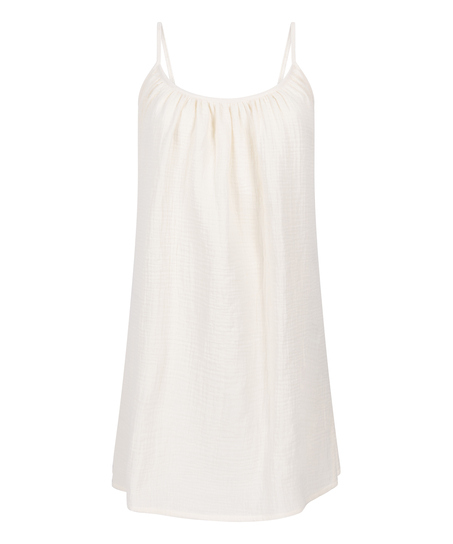 Messelin slipdress, Hvid