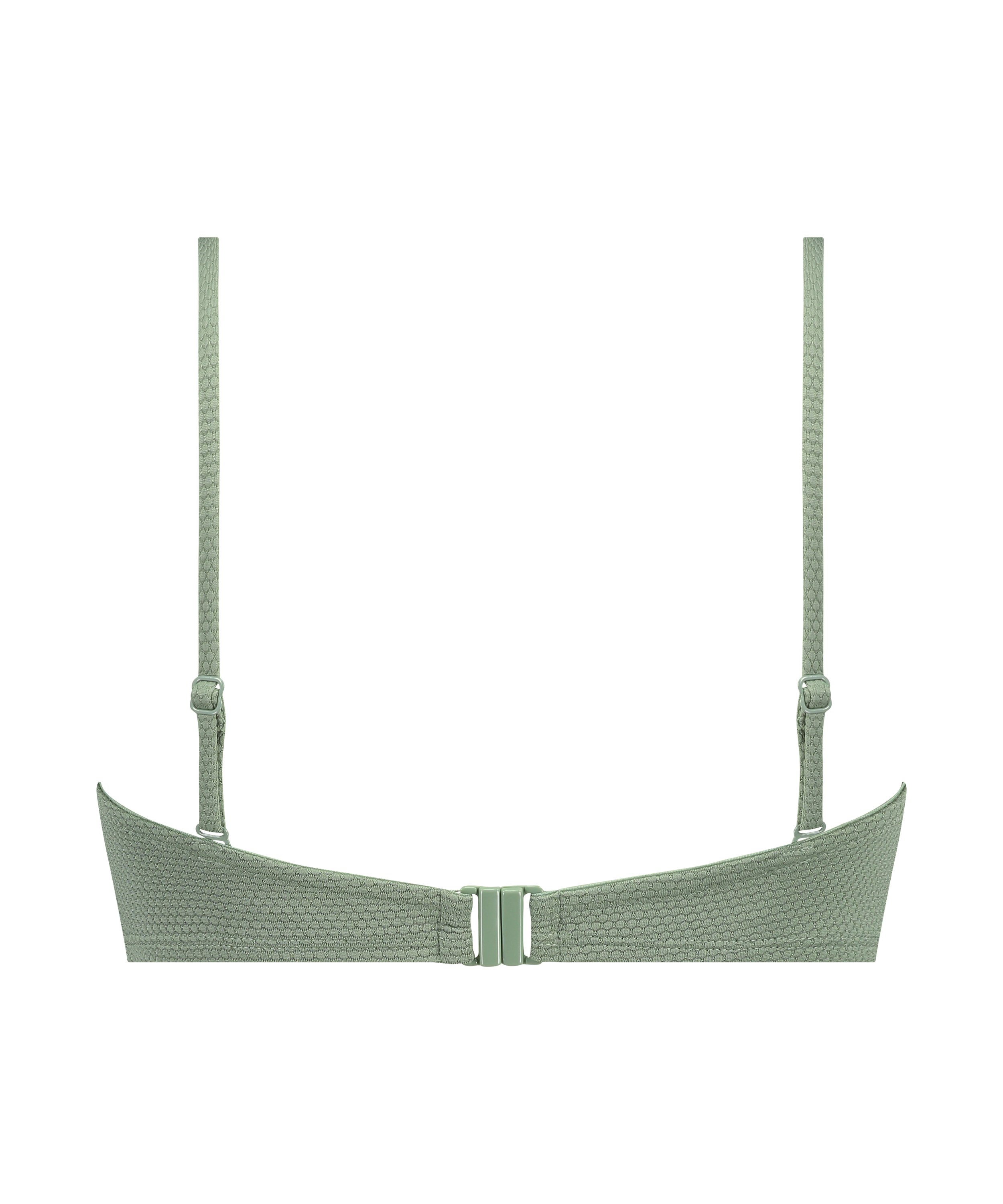 Polstret bikinitop med bøjle Scallop Størrelse E +, Grøn, main