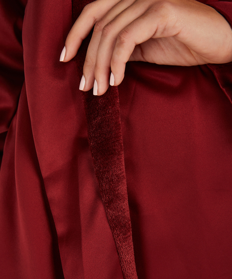 Badekåbe Satin Fleece, Rød