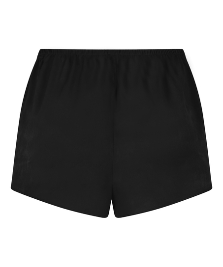 Shorts Satin Minimal, Sort