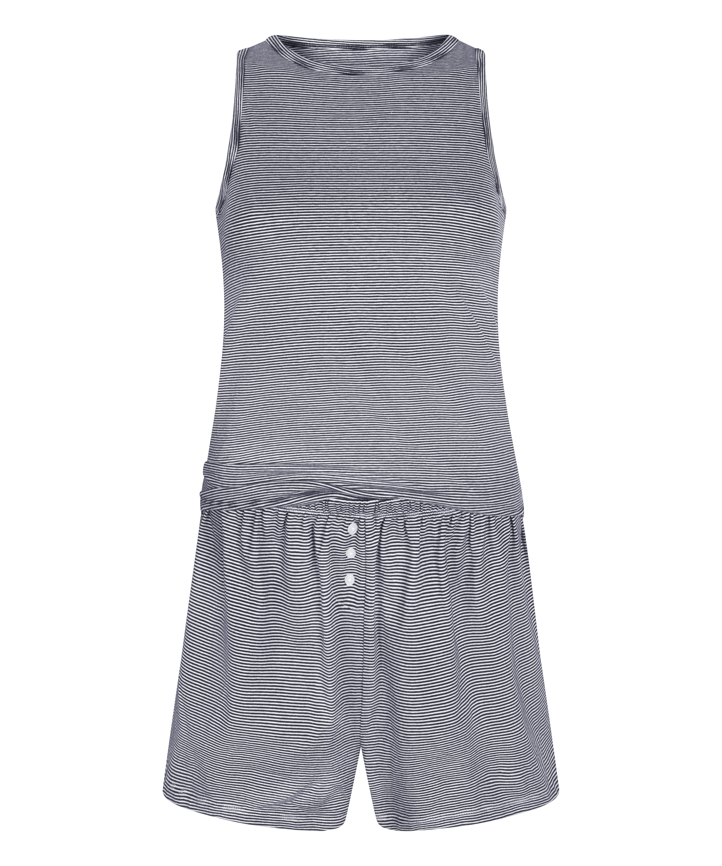 Pyjamasæt Singlet Jersey, Blå, main