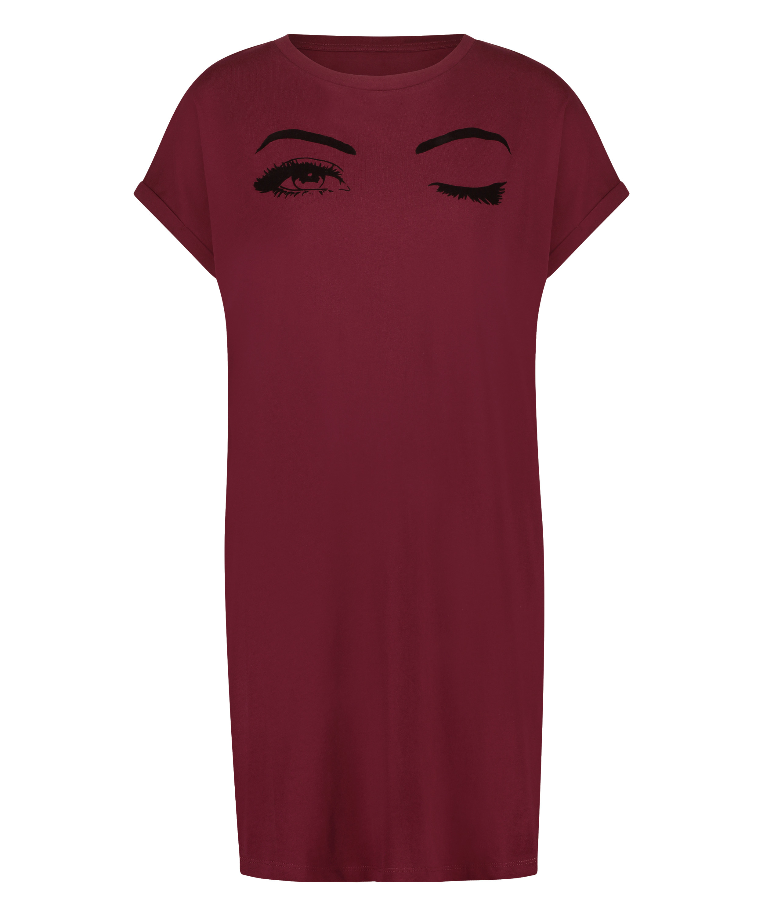 Natskjorte rund hals, R&oslash;d, main