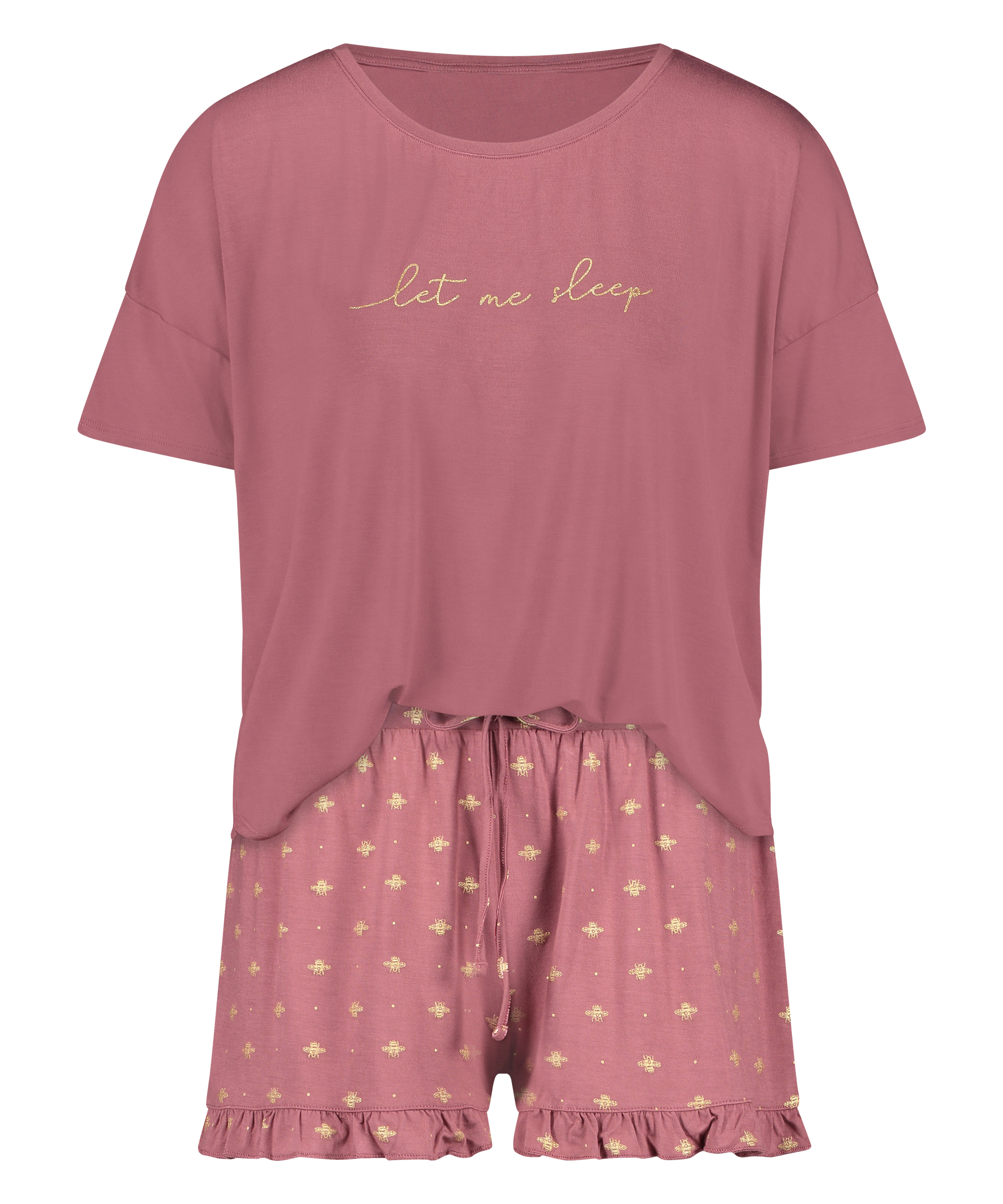 Kort pyjamassæt, pink, main