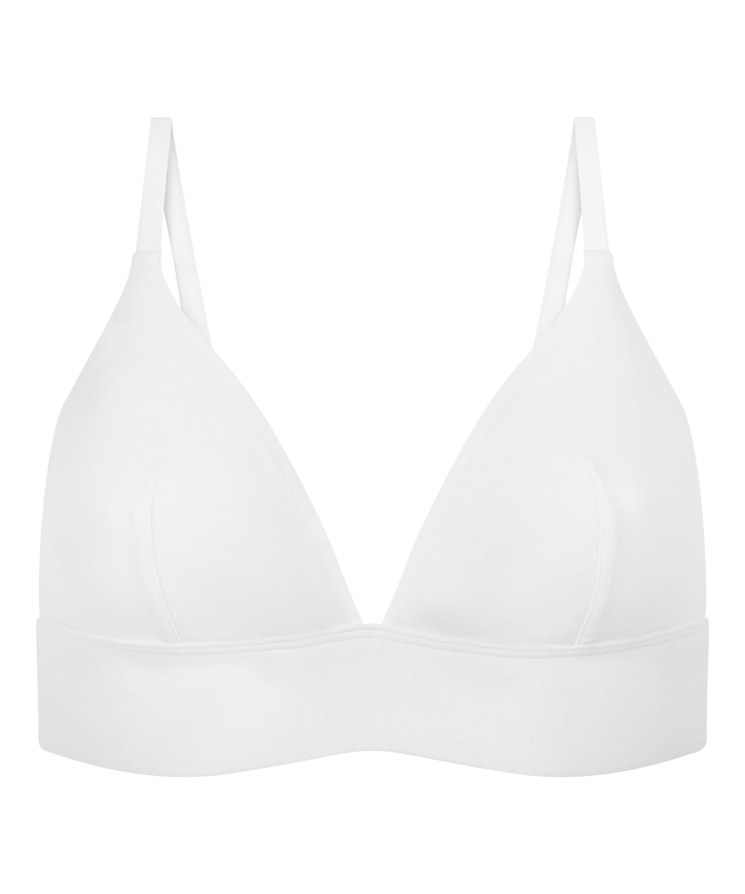 Bralette i bomuld, Hvid