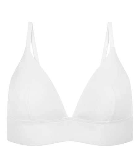 Bralette i bomuld, Hvid