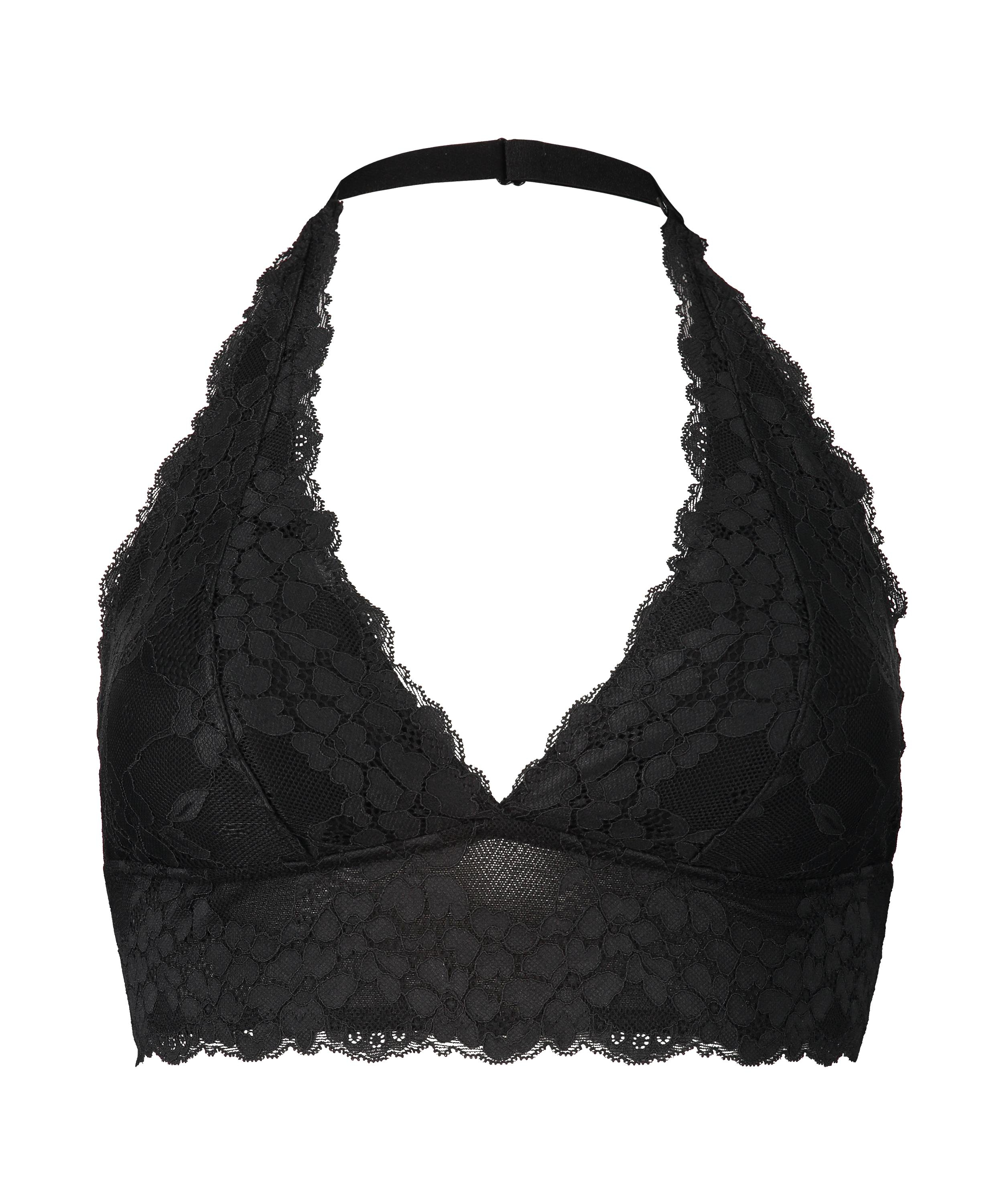 Rosalyn bralette med halterneck, Sort, main