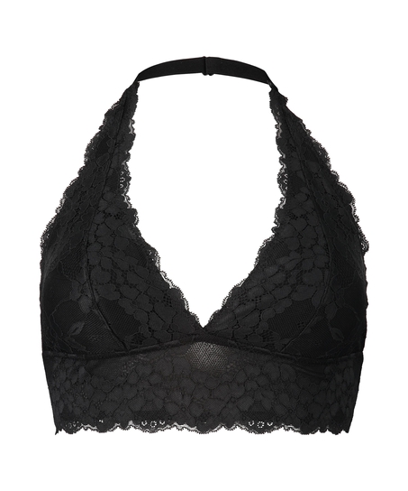 Rosalyn bralette med halterneck, Sort