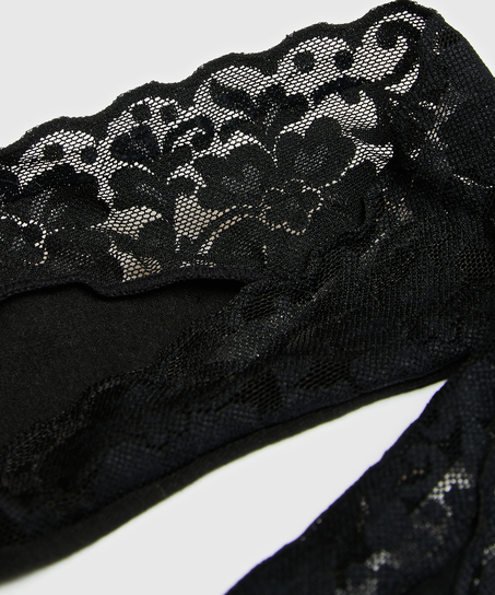 2 par footsies lasercut, Sort