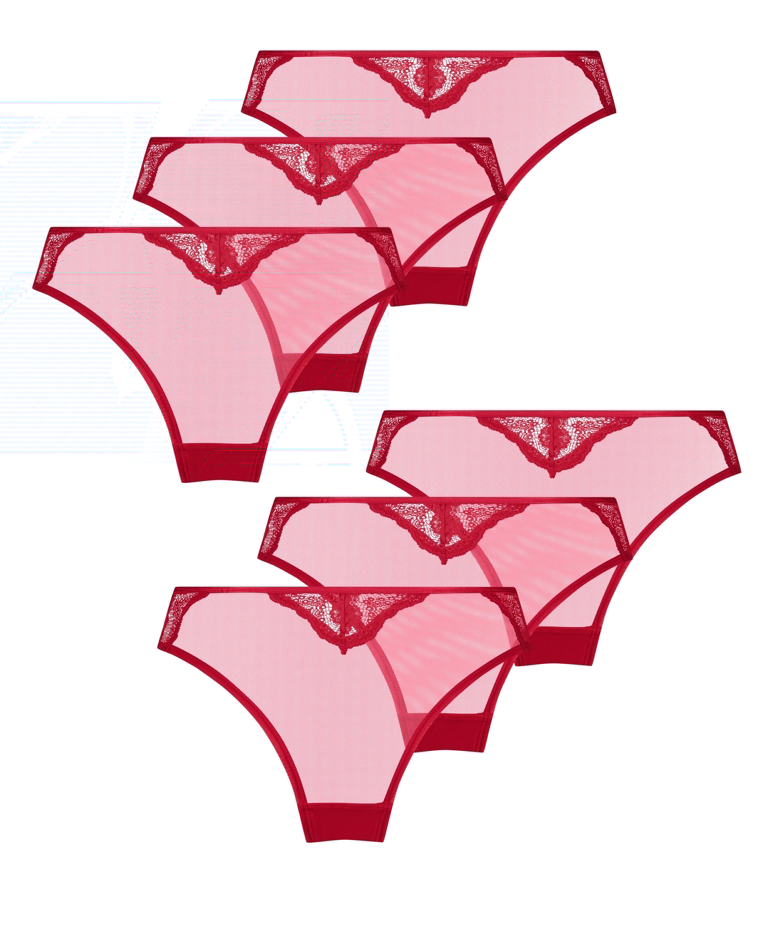 6-pak brasiliansk trusse, r&oslash;d, main