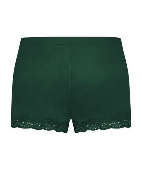 Shorts velour Lace, Grøn