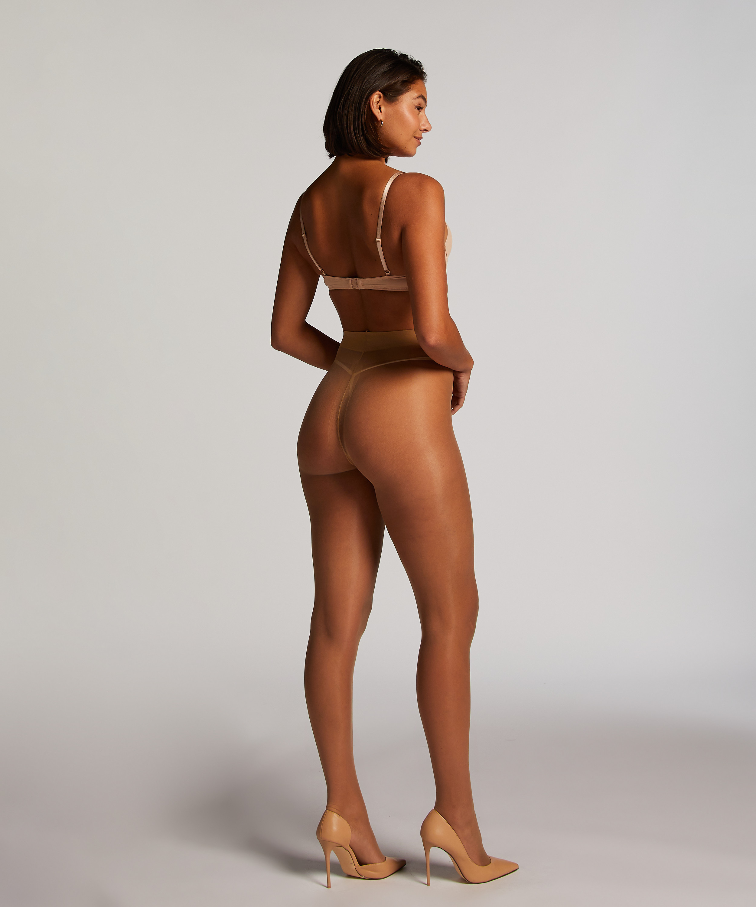 Strømpebukser med maskestop 15D, Beige, main