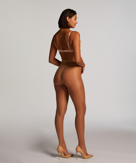 Strømpebukser med maskestop 15D, Beige