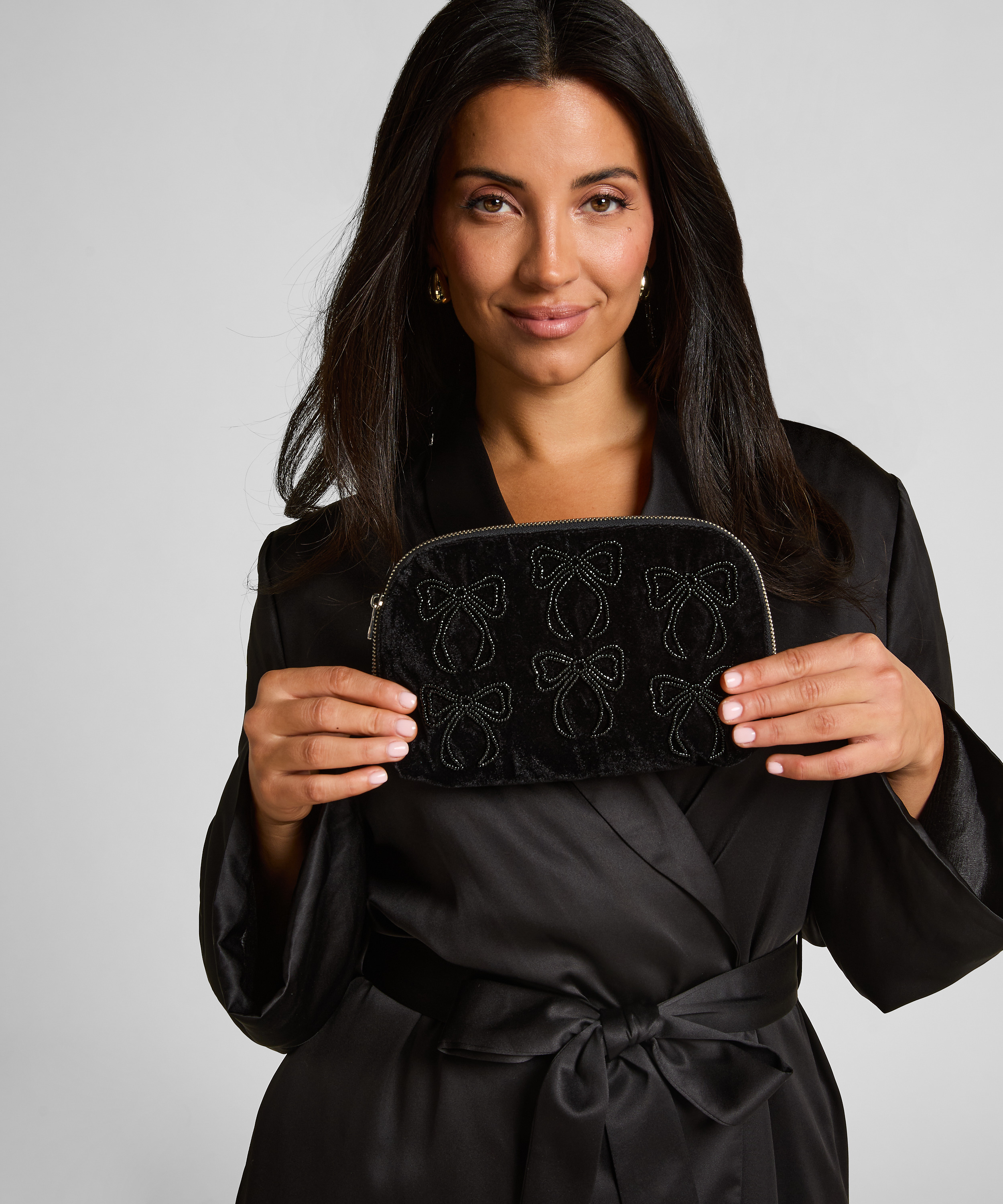 Bow makeuptaske, Sort, main