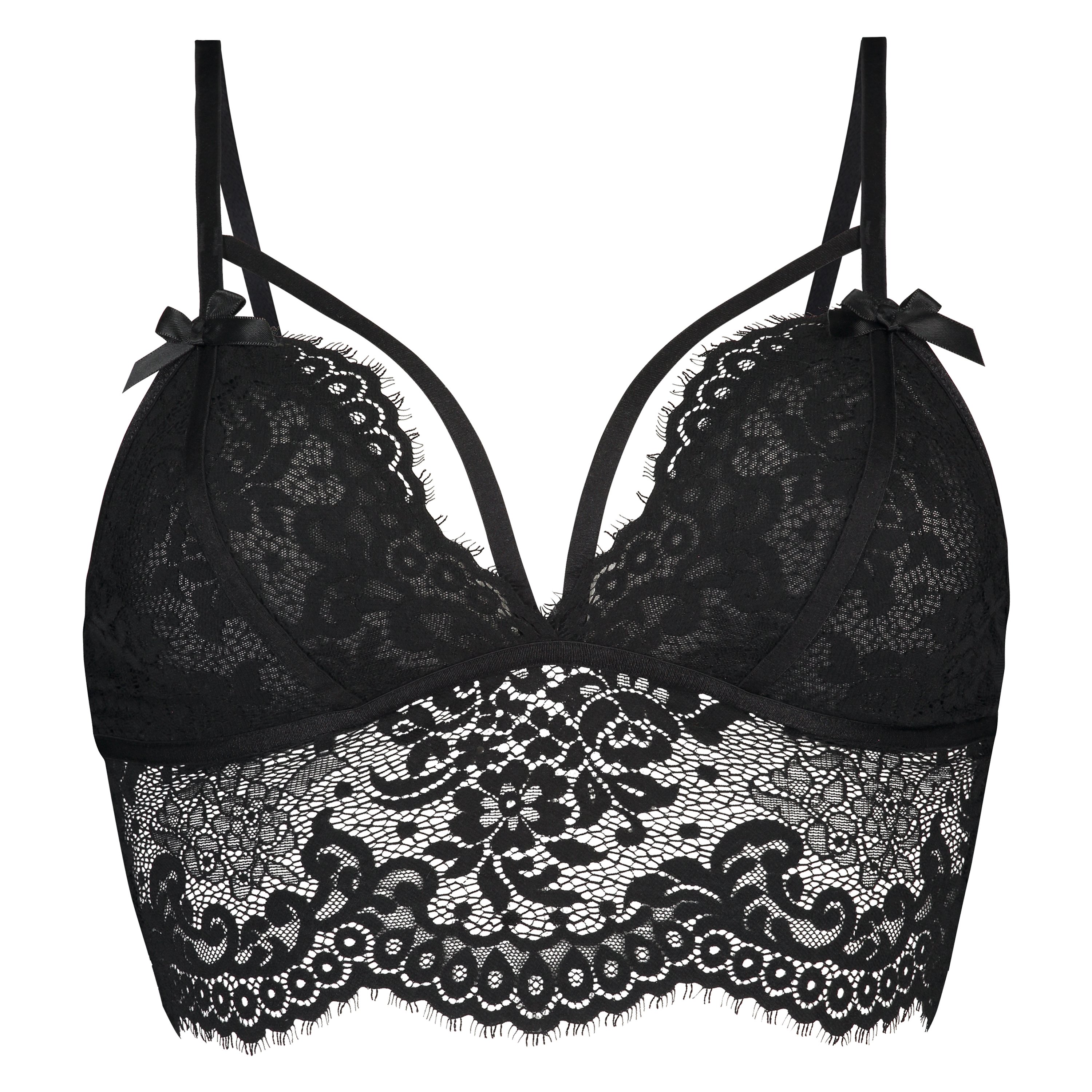 Bralette Longline Donatella, Sort, main