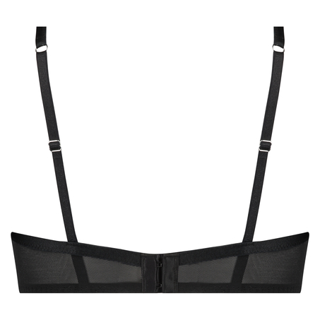 Formstøbt bøjle-bh med halv skål Cardi, Sort