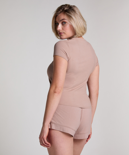 Short Jersey Rib Essential, Beige