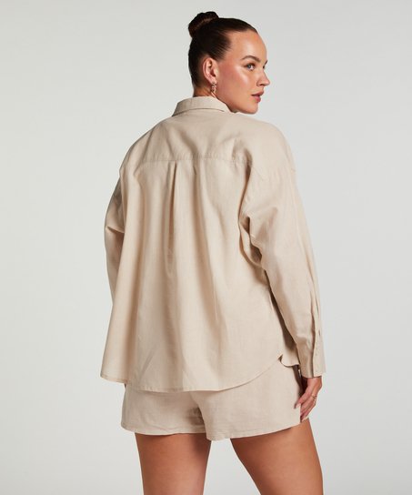 Pyjamas shorts Linned, Beige