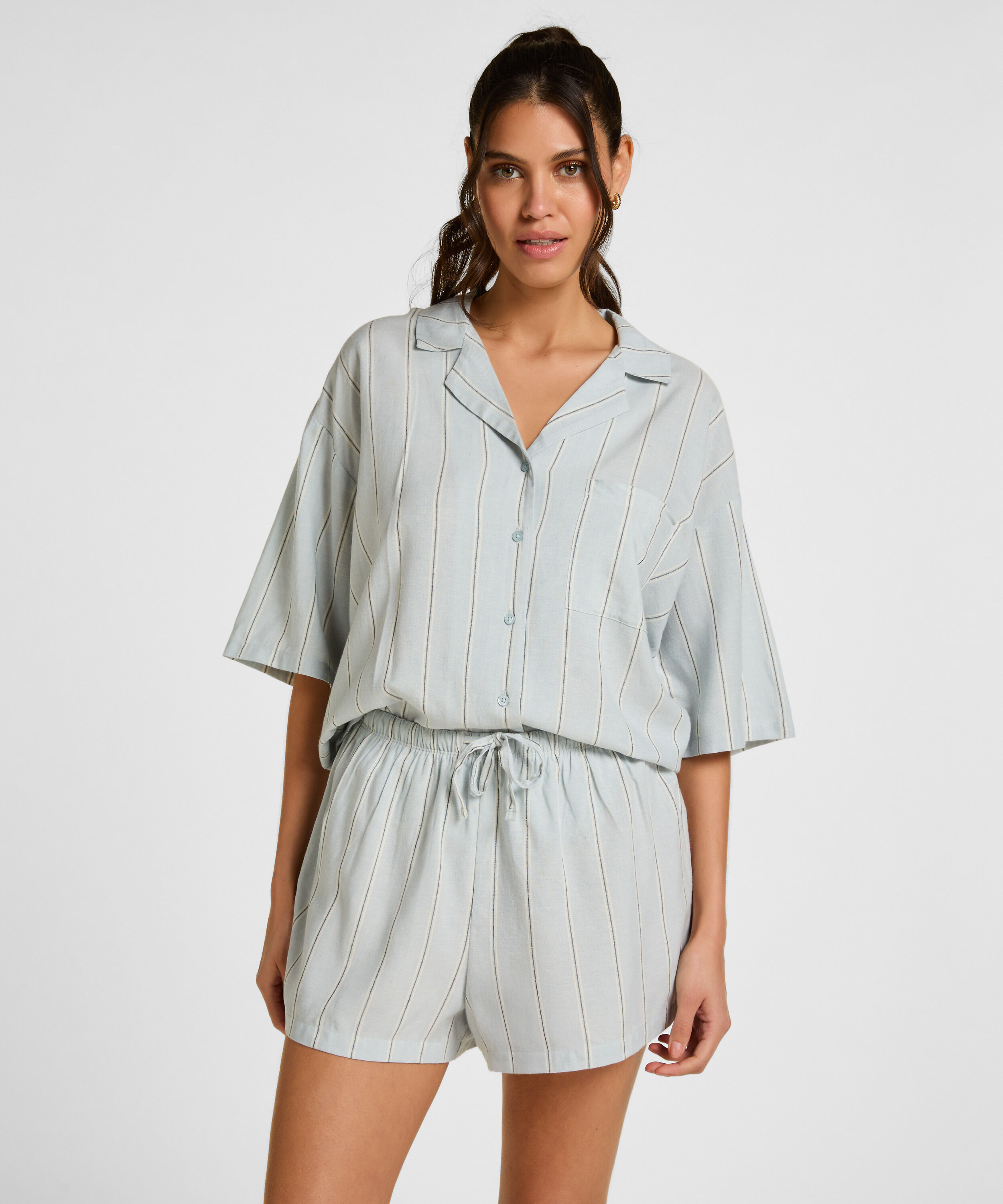 Hør Shorts, Blå