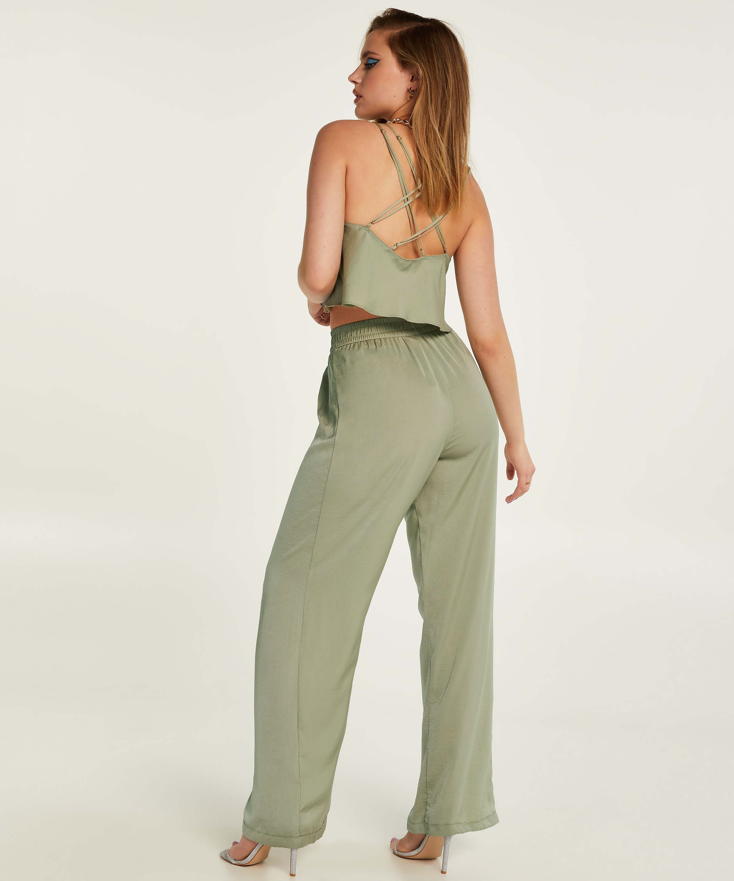 Cami-top Satin Airspun Kim Petras, Gr&oslash;n, main