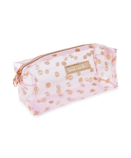 Dot makeuptaske, pink