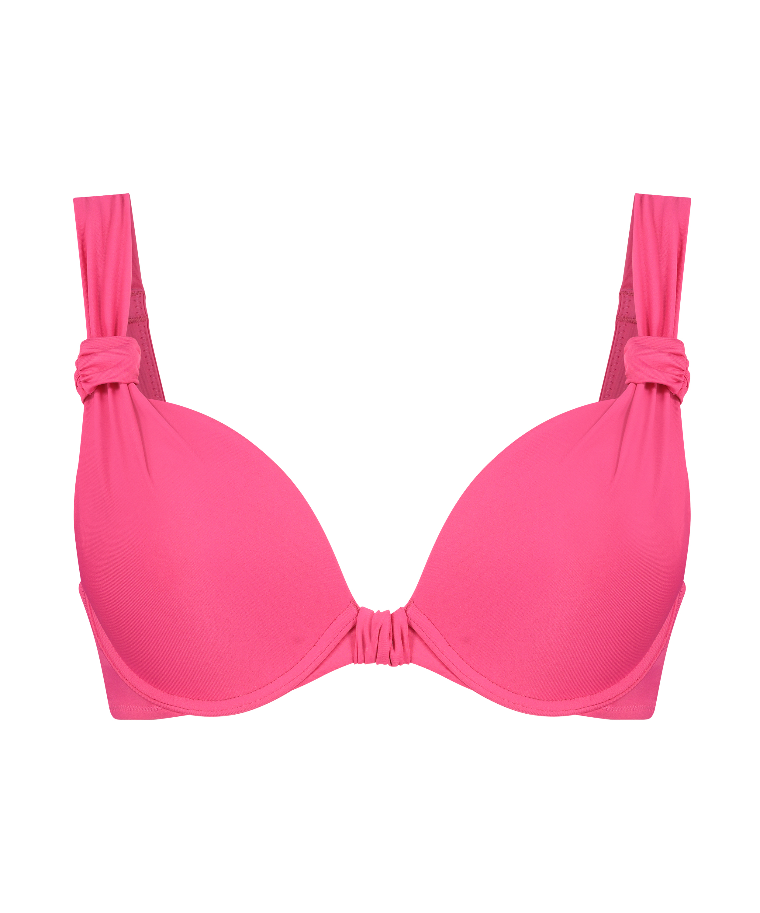 Luxe formstøbt bikinitop med bøjle Størrelse E +, pink, main