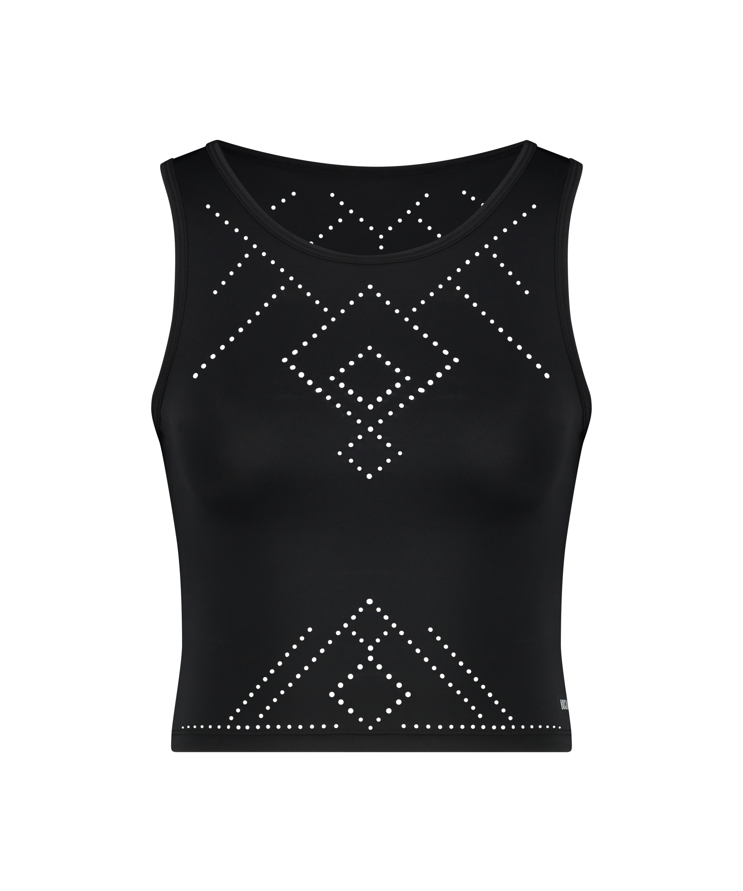 HKMX Sport crop tank top Naira, Sort, main
