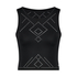 HKMX Sport crop tank top Naira, Sort