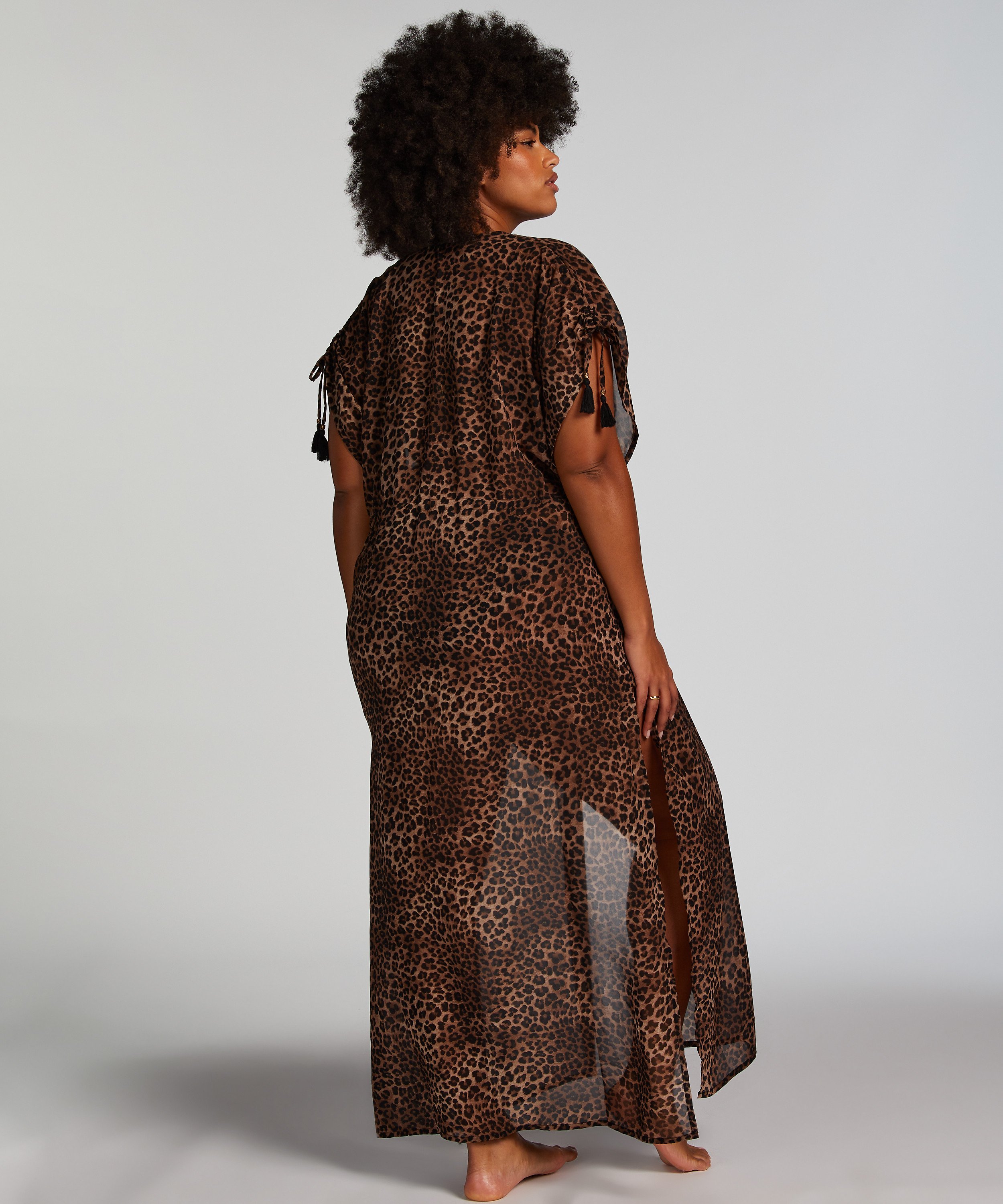 Sheer Kimono, Brun, main