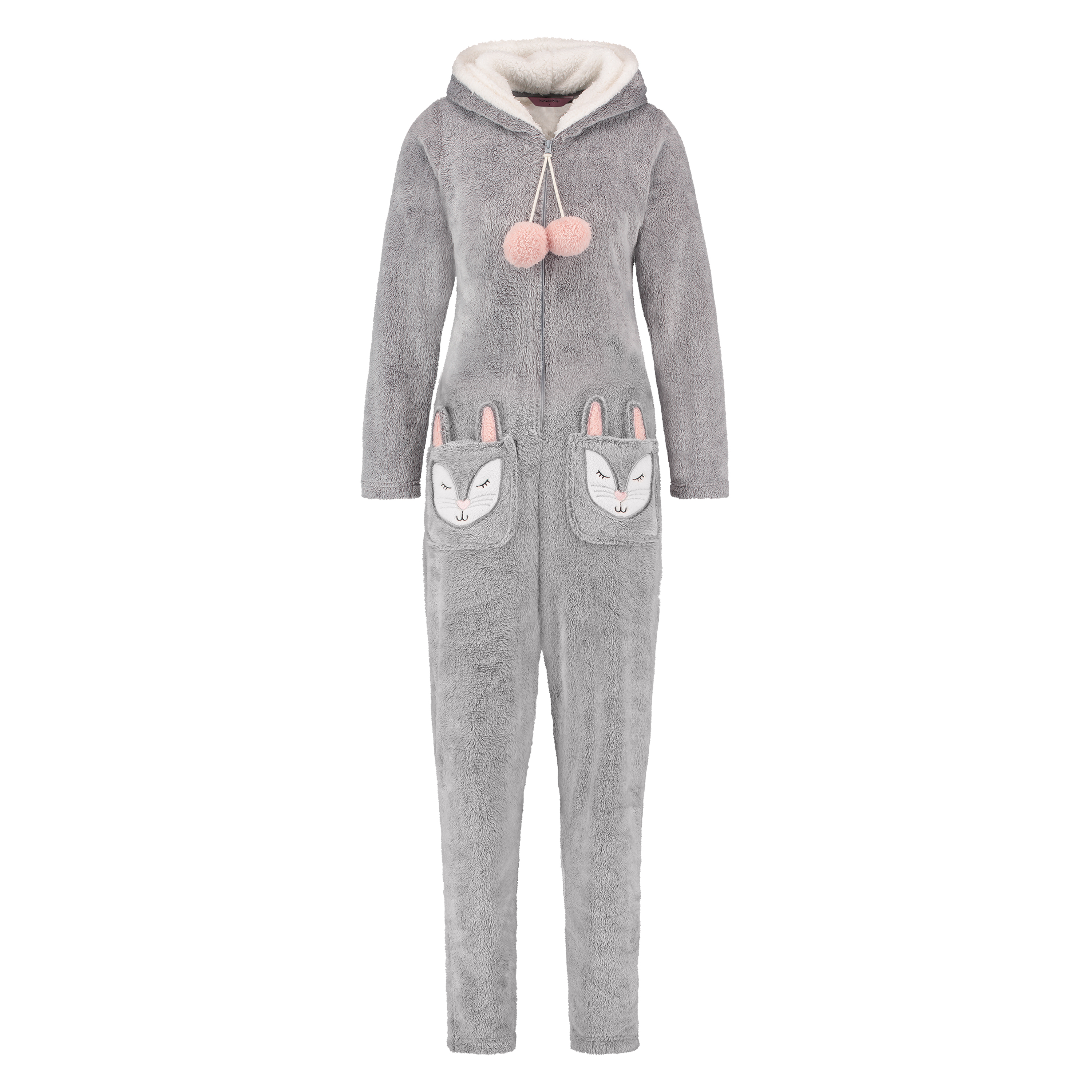 Fleece Novelty onesie-jumpsuit, Grå, main