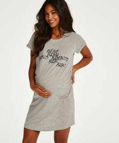 Pyjamas-T-shirt med korte ærmer til gravide, Grå
