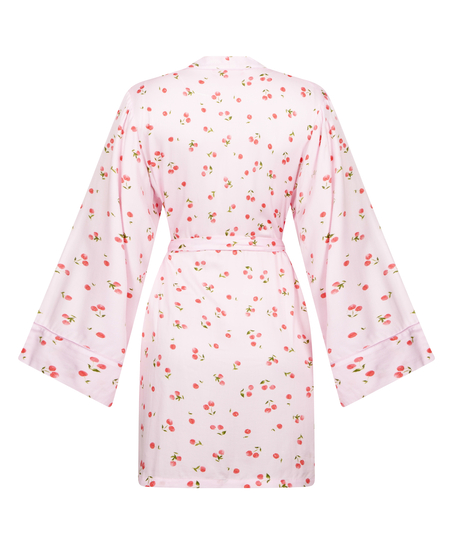 Satin kimono, Lyserød